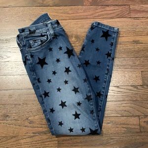 Current Elliott Stiletto Flocked Star Skinny Jean